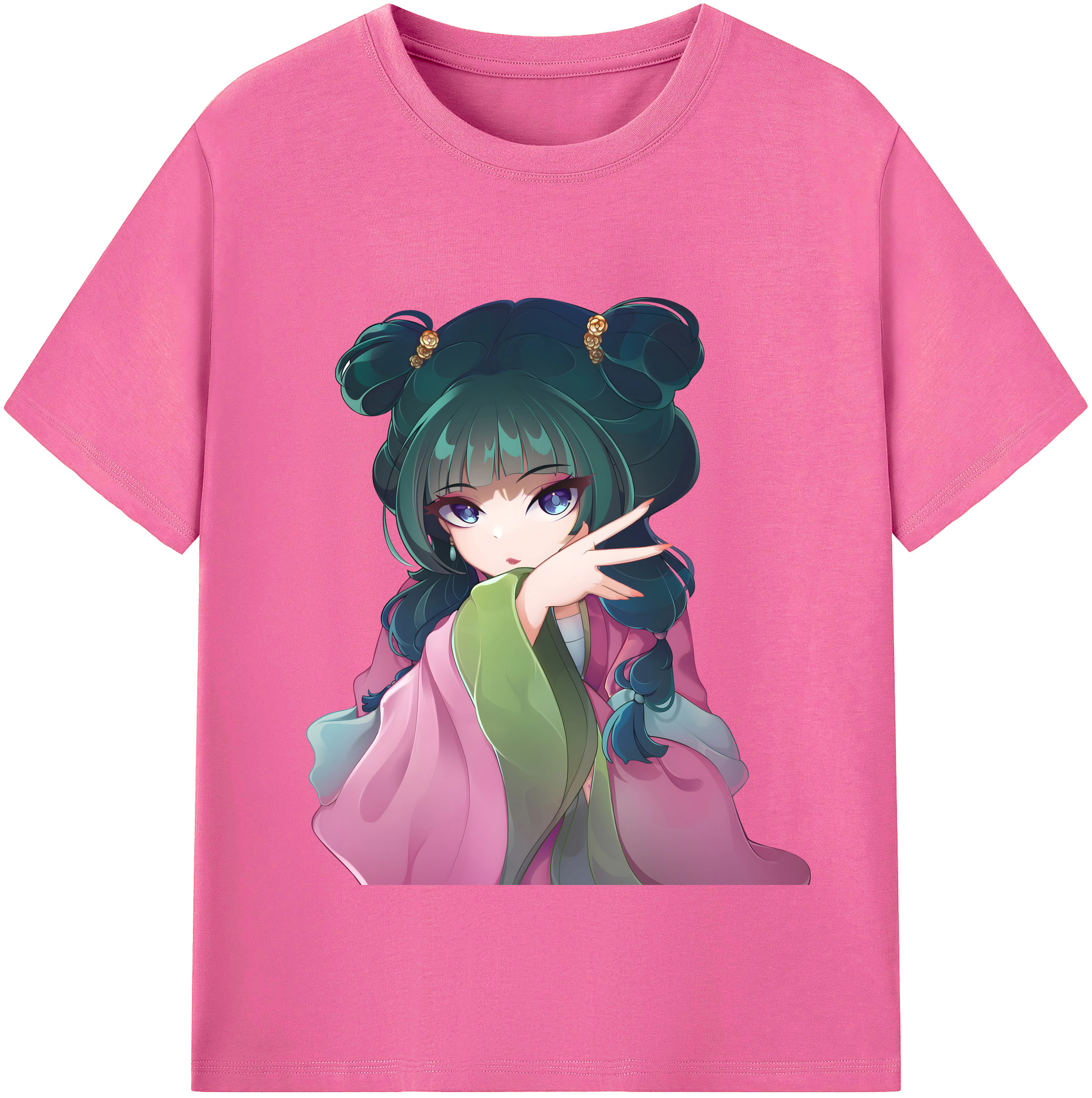 （画像用） 薬屋のひとりごと The Apothecary Diaries レディースカジュアルプリントTシャツ（綿100％）